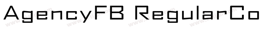 AgencyFB RegularCond字体转换